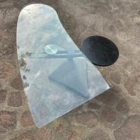 Tavolino vetro da soggiorno girevole