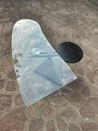 Tavolino vetro da soggiorno girevole