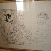 Grande quadro stampa di Picasso con timbro a secco