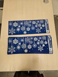 22 fogli vetrofanie natalizie fiocchi neve