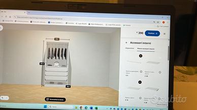 armadio tavolo e sedie