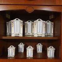 vecchio set barattoli contenitori cucina ceramica 