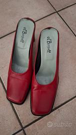 Sandalo rosso in pelle n.40