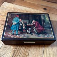 Scatola porta carte da gioco in legno