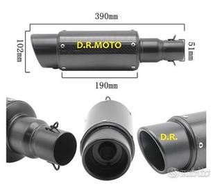 SCARICO TERMINALE UNIVERSALE scarico VERO FIBRA CA