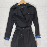 Trench Diesel nero donna con cintura Taglia S