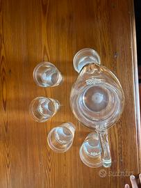 Bicchieri primi 900 soffiafi venezia + brocca