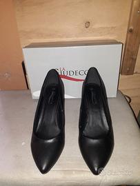 SCARPE DECOLLETE SIMILPELLE NERE "LA GIUDECCA"N.40