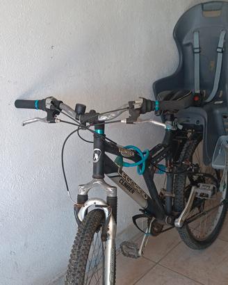 Legnano Climber MTB nera, seggiolino bimbo