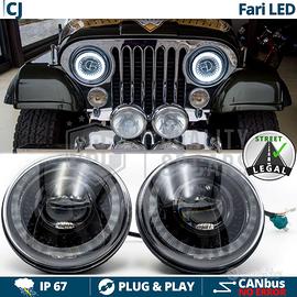 FARI Full LED Per Wrangler Willys CJ DRL Dinamico 