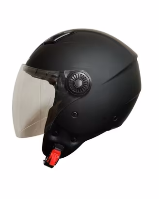 CASCO DIEFFE NERO OPACO CON VISIERA LUNGA