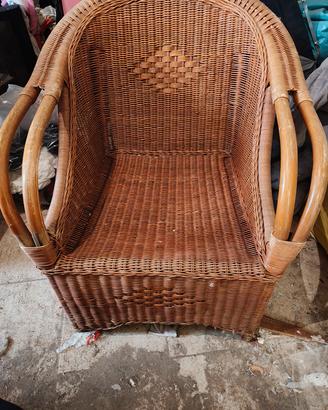 poltrona vimini vintage
