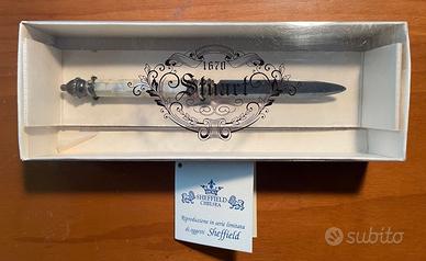 Tagliacarte in argento Sheffield e madreperla