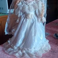 bambola sposa in ceramica 