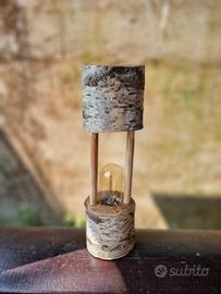 Lampada artigianale in betulla – design naturale 