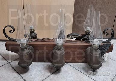 Codice: 264665 LAMPADARIO 6 LUCI STILE RUSTICO CO