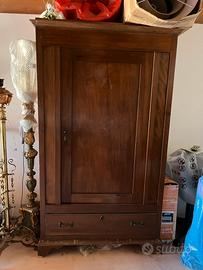 Armadio in legno 1 anta e 1 cassetto