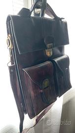 Borsa vintage in vera pelle Made in Italy – marron