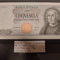 5000 lire colombo 1 caravella 04/01/1968 FDS