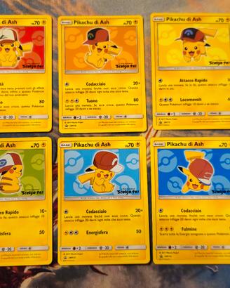 Set Completo Pikachu di Ash Pokemon Scelgo te 