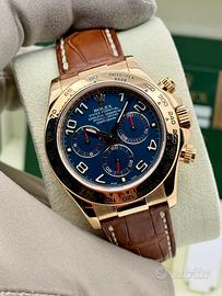 Rolex Daytona oro 18k Blu Racing 116518 Full Set