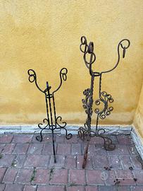 Portavasi in ferro battuto