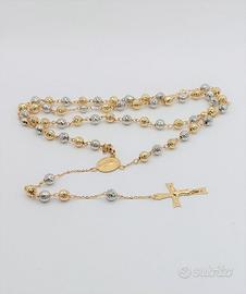 Collana Rosario in oro 18 kt del peso di gr. 11.29