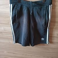 pantaloncini shorts nero bande bianche ADIDAS tgXS