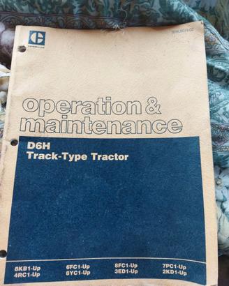 Manuale uso manutenzione trattore ruspa DH6 CAT