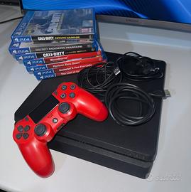 PS4 Slim 1TB + 7 giochi + stand- prezzo trattabile