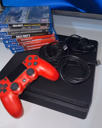 PS4 Slim 1TB + 7 giochi + stand- prezzo trattabile