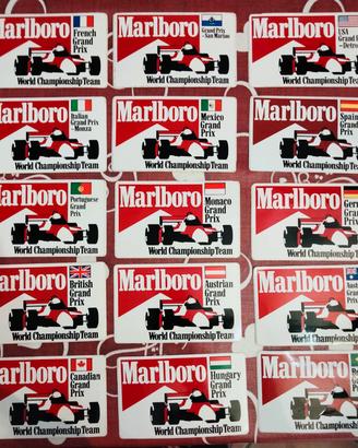 16 adesivi Marlboro F1 Ferrari world Championship 