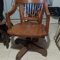 Sedia da banchiere a rotelle e basculante Oak Oak