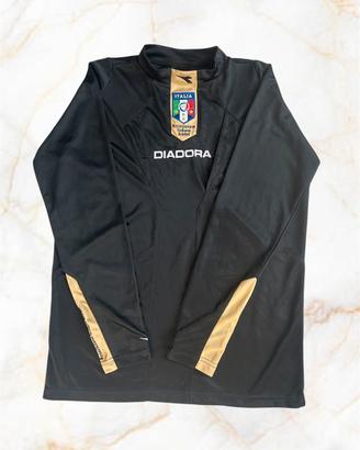 Maglia Sportiva Diadora Nera e Oro Uomo S / M