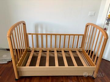 Lettino legno Pali vintage