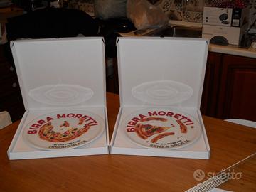 N.4 PIATTI PIZZA BIRRA MORETTI Nuovi