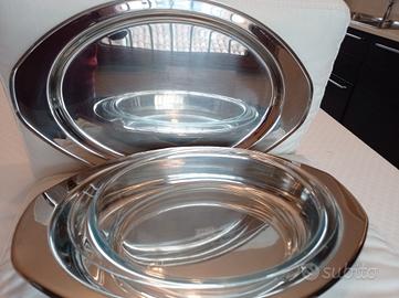 vassoio ovale con coperchio pirofila pirex  broggi