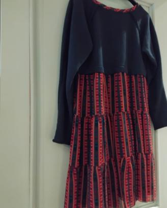 Abito longuette Trussardi Jeans con fantasia.