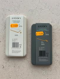 PowerBank 4000mAh GROOVY slim cavo integrato nuovi