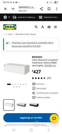 letto Brimnes ikea comprensivo di due materassi 