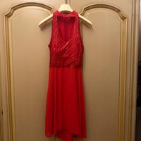 Abito rosso con paillettes nuovo con cartellino
