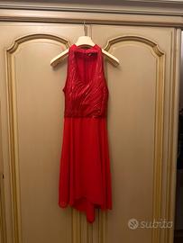Abito rosso con paillettes nuovo con cartellino