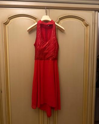 Abito rosso con paillettes nuovo con cartellino