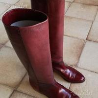 Stivali pelle marrone chiaro anni '80