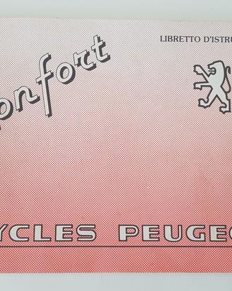 PEUGEOT CYCLE "CONFORT"-Llibretto d'istruzione