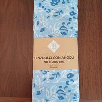 lenzuolo sotto  con angoli  nuovo  