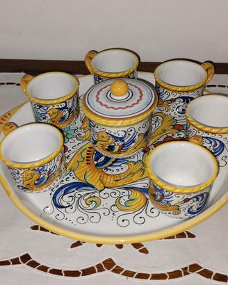 Servizio da caffè ceramica Deruta 