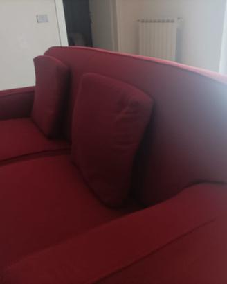 divano letto rosso
