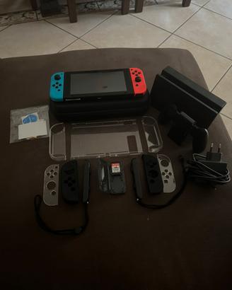 nintendo switch super accessoriata + microSd,gioco