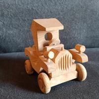 macchina d'epoca in legno Soprammobile gioco 9 cm